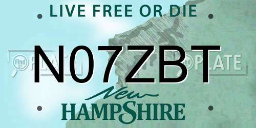 N07ZBT New Hampshire License Plate