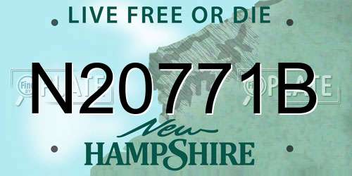 N20771B New Hampshire License Plate