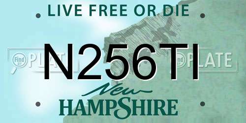 N256TI New Hampshire License Plate