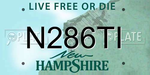 N286TI New Hampshire License Plate