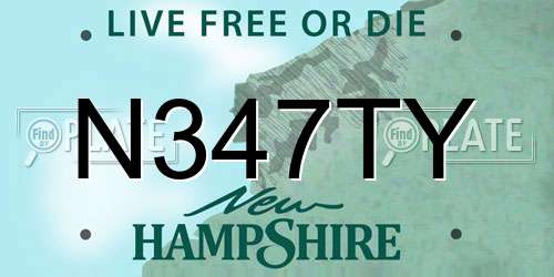 N347TY New Hampshire License Plate