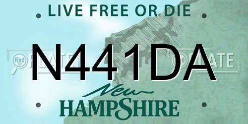 N441DA New Hampshire License Plate