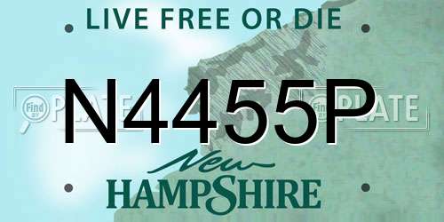 N4455P New Hampshire License Plate