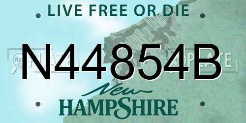 N44854B New Hampshire License Plate