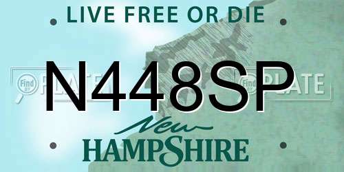 N448SP New Hampshire License Plate