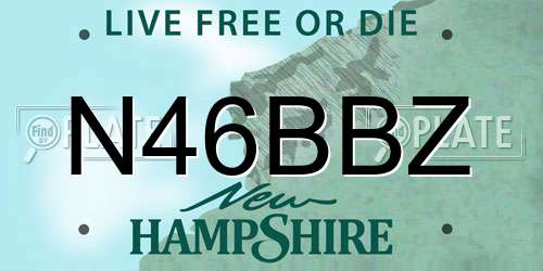 N46BBZ New Hampshire License Plate