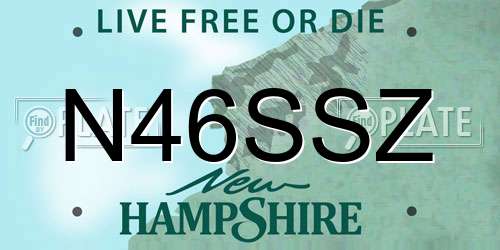 N46SSZ New Hampshire License Plate