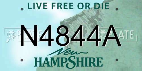 N4844A New Hampshire License Plate