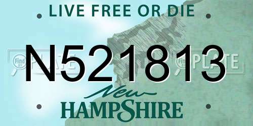 N521813 New Hampshire License Plate