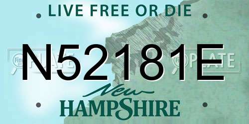 N52181E New Hampshire License Plate