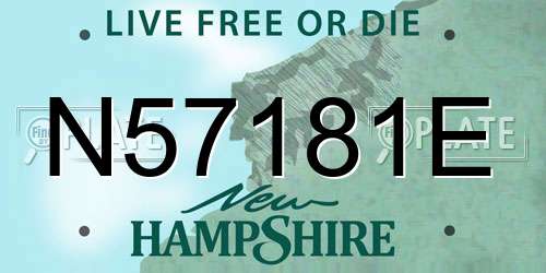 N57181E New Hampshire License Plate