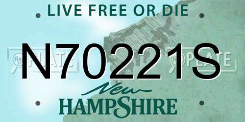 N70221S New Hampshire License Plate