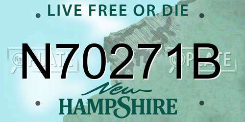 N70271B New Hampshire License Plate