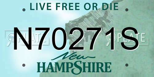 N70271S New Hampshire License Plate