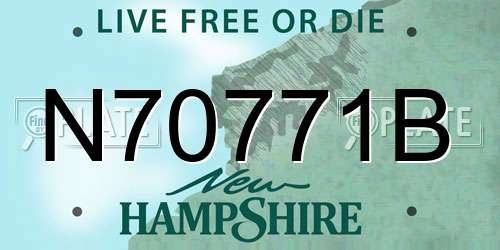 N70771B New Hampshire License Plate