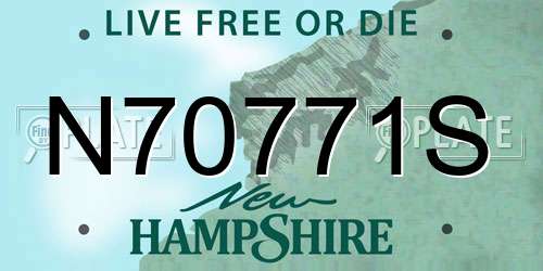 N70771S New Hampshire License Plate