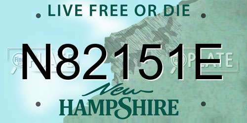 N82151E New Hampshire License Plate