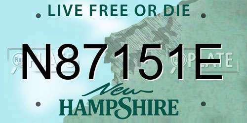 N87151E New Hampshire License Plate