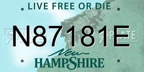 N87181E New Hampshire License Plate