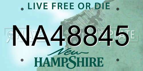 NA48845 New Hampshire License Plate