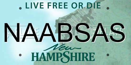 NAABSAS New Hampshire License Plate