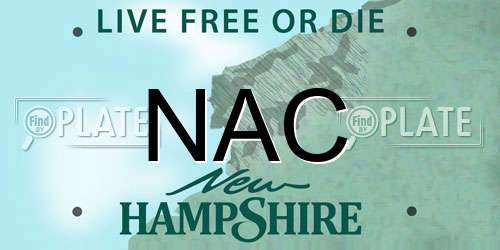 NAC New Hampshire License Plate