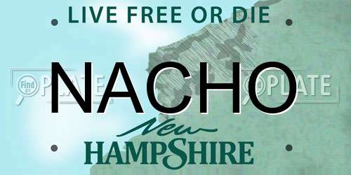 NACHO New Hampshire License Plate