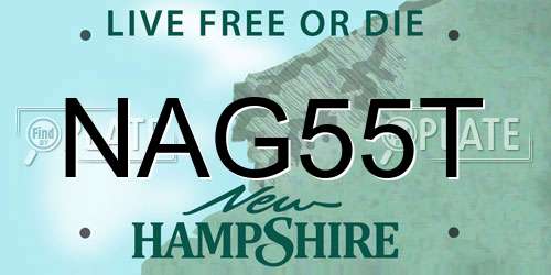 NAG55T New Hampshire License Plate