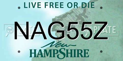 NAG55Z New Hampshire License Plate