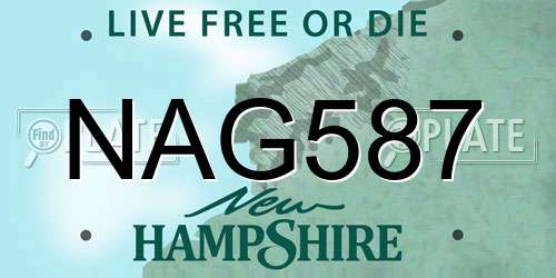 NAG587 New Hampshire License Plate