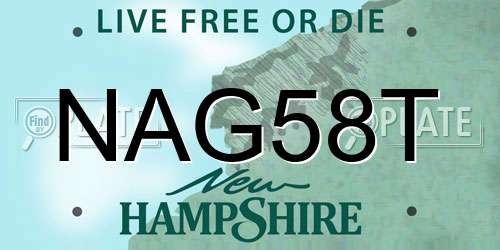 NAG58T New Hampshire License Plate