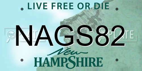 NAGS82 New Hampshire License Plate