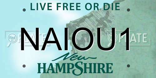 NAIOU1 New Hampshire License Plate