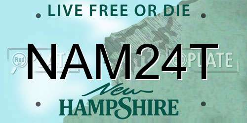 NAM24T New Hampshire License Plate