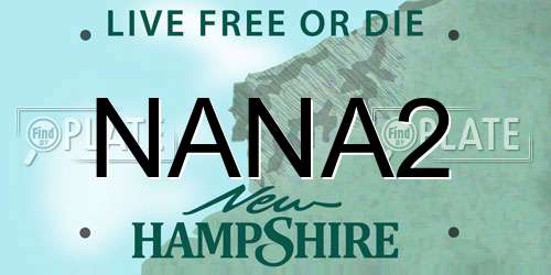 NANA2 New Hampshire License Plate