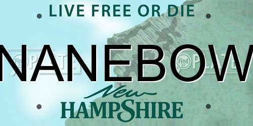 NANEBOW New Hampshire License Plate