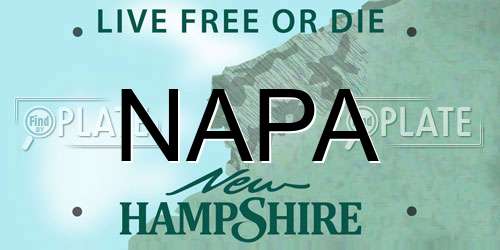 NAPA New Hampshire License Plate