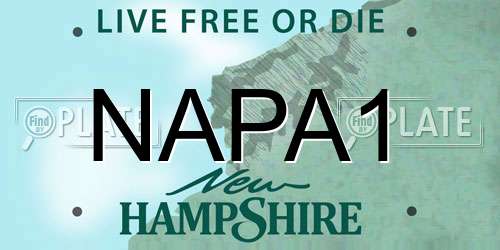 NAPA1 New Hampshire License Plate