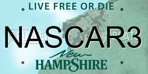 NASCAR3 New Hampshire License Plate