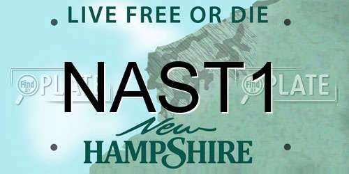 NAST1 New Hampshire License Plate