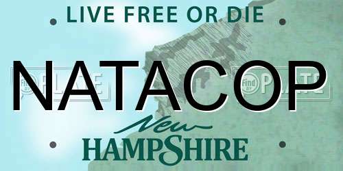 NATACOP New Hampshire License Plate