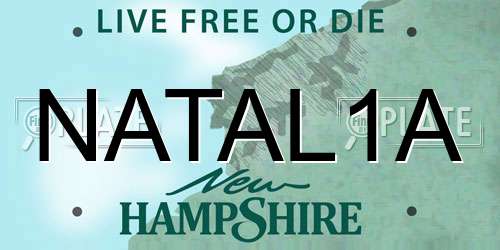 NATAL1A New Hampshire License Plate