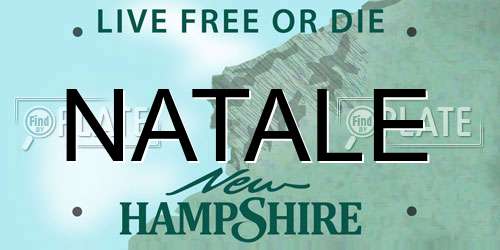 NATALE New Hampshire License Plate
