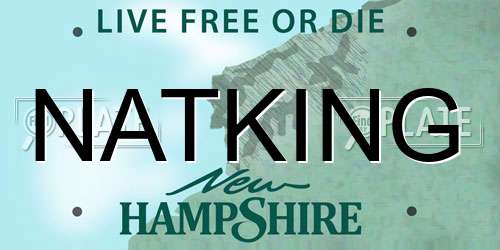 NATKING New Hampshire License Plate
