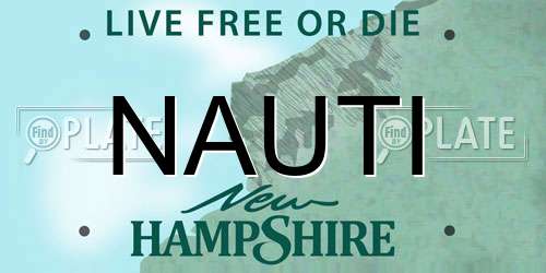 NAUTI New Hampshire License Plate