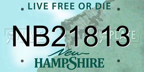 NB21813 New Hampshire License Plate
