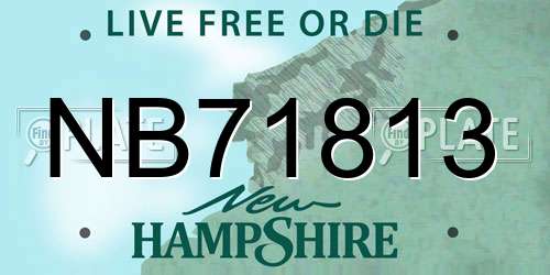 NB71813 New Hampshire License Plate