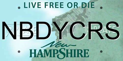 NBDYCRS New Hampshire License Plate