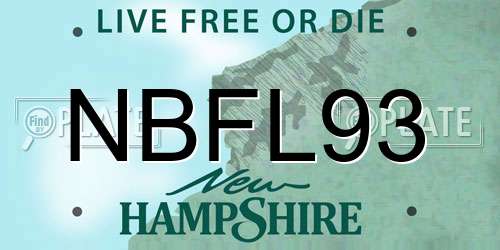 NBFL93 New Hampshire License Plate