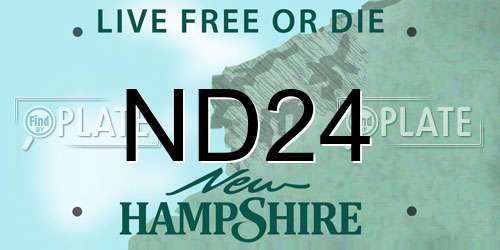 ND24 New Hampshire License Plate